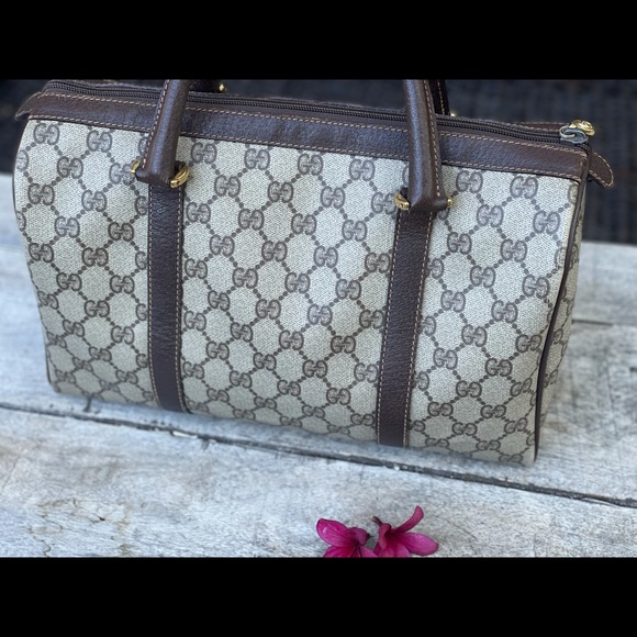 Authentic Gucci Vintage Boston Bag Sherry Line - Picture 5 of 13